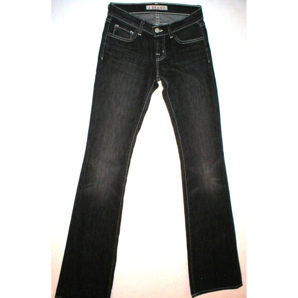 New Boot Cut Leg Jeans J brand Womens 24 Black Gray Ash Tall 25 X 34.5 318 USA - Picture 1 of 6